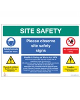 Site Safety Sign On Foamex Board