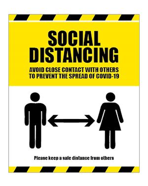 Social Distancing - Avoid Contact Sign