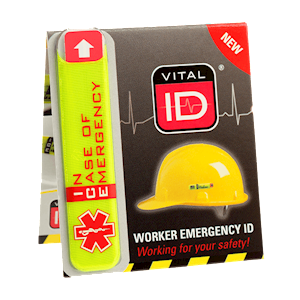 Worker Emergency ID Tag - Helmet mounted