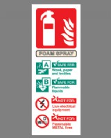 Fire Extinguisher Position Sign (Foam Spray) Rigid Plastic