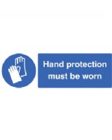 Hand Protection Must Be Worn Sign Self Adhesive Vinyl