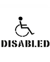 Disabled Symbol Road Or Car Park Stencil
