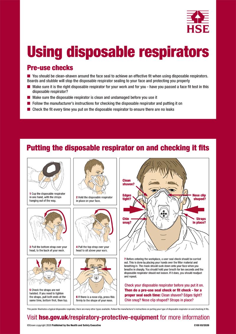 HSE: Using disposable respirators correctly