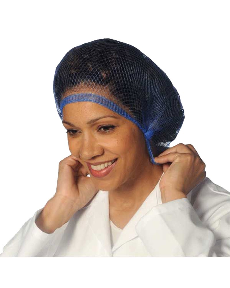 Hair Nets Blue Metal Detectable Pack Of 100 From Aspli Safety