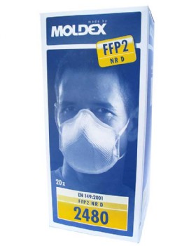 Moldex 2480 FFP2 Nr D Dust Mask Box 20