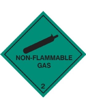 Non - Flammable Gas Hazard Warning