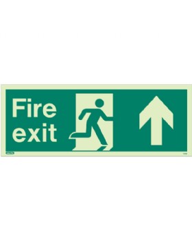 Fire Exit Up Sign Photo-Luminescent