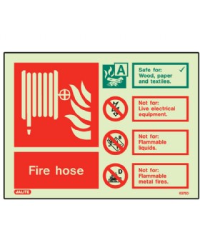 Fire Hose Reel Sign Jalite Photo-Luminescent