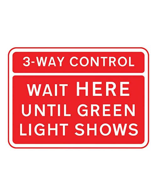 Quickfit 3 Way Control Wait Here Sign Plate Chapter 8 Red Book