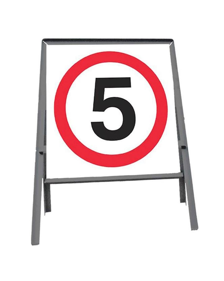 5mph Sign In Metal Frame