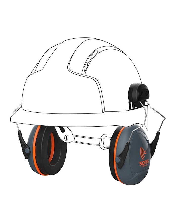 JSP Sonis Compact Helmet Mounted Ear Defender SNR 31dB