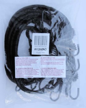 Shock Cord With Metal Hooks  - Pack Of 10