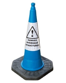 Caution Overhead Structures Cone 1m