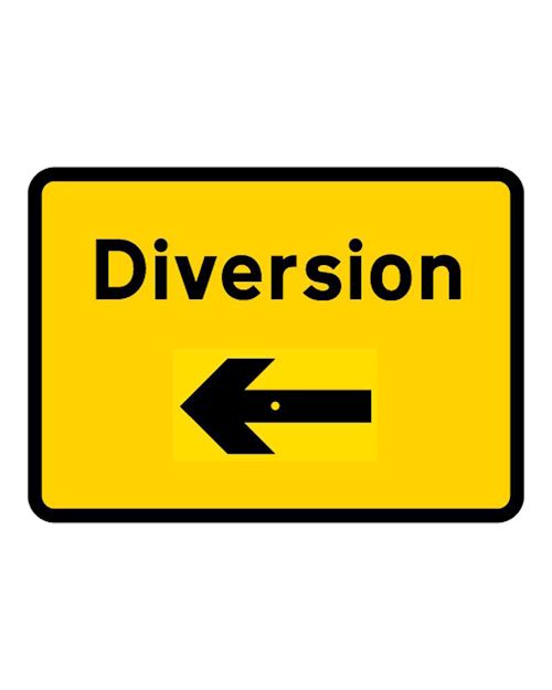 Quickfit Diversion Left - Right Rotating Sign Plate (face only)
