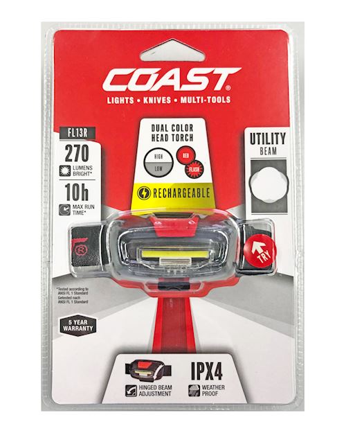 Led Rechargeable Head Torch By Coast