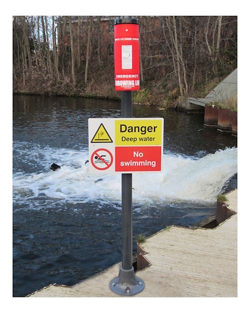 No Swimming - Danger Deep Water Sign