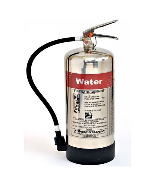 FirePower 9 Litre Water Polished Extinguisher
