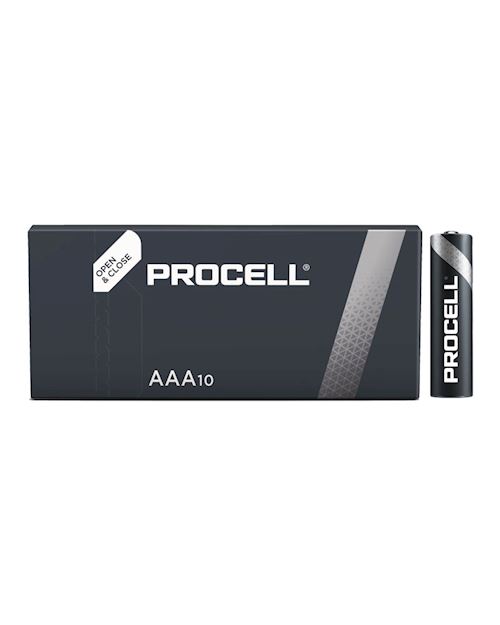 Procell Duracell Industrial AAA - Alkaline Batteries 1.5V (Pack Of 10)