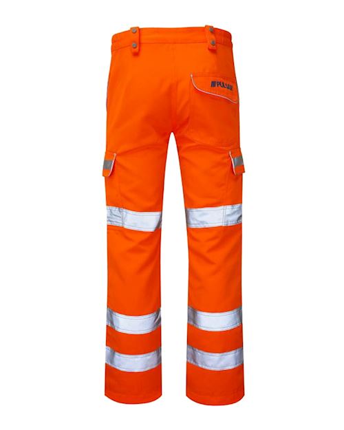 Hi Viz High Vis Trousers Orange/Yellow Work Trousers Teflon Coated RIS 3279 TOM 