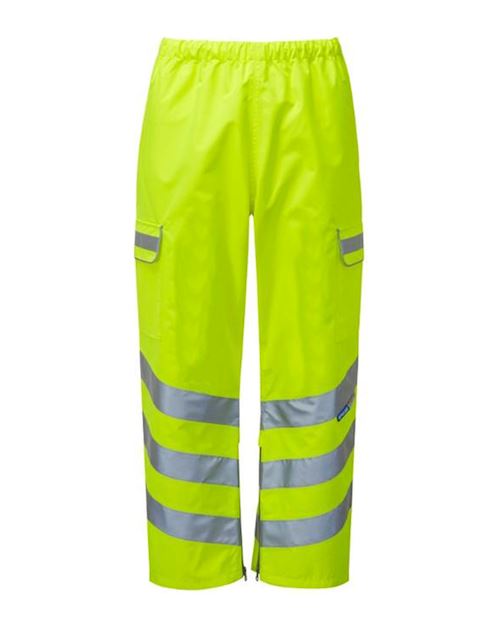 High Visibility Yellow Class 3 Waterproof Breathable Trousers