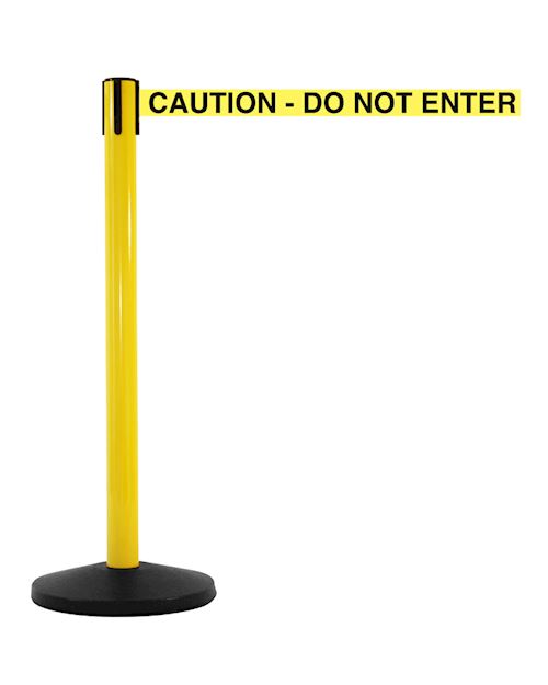 SafetyMaster Retractable Barrier Post - Yellow