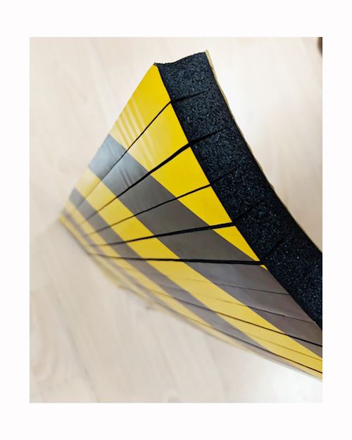Foam Column Protector -  Multi Slotted Edging Strip Yellow-Black