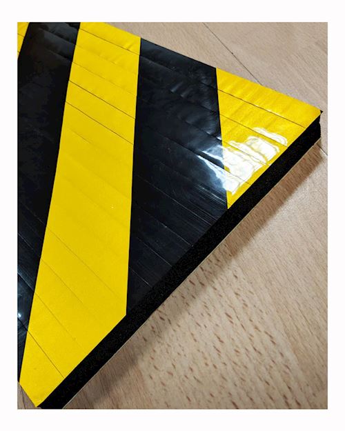Foam Column Protector -  Multi Slotted Edging Strip Yellow-Black
