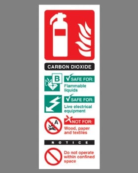 Fire Extinguisher Position Sign (Carbon Dioxide) Rigid Plastic