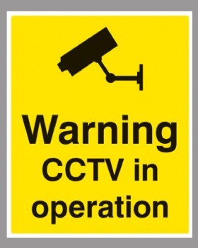 Warning CCTV In Operation On Sign Rigid PVC