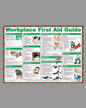 Workplace First Aid Guide Wall Chart