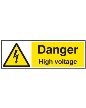 Danger High Voltage Self Adhesive