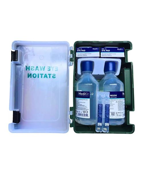Deluxe Eye Wash Cabinet Station - BSI Compliant