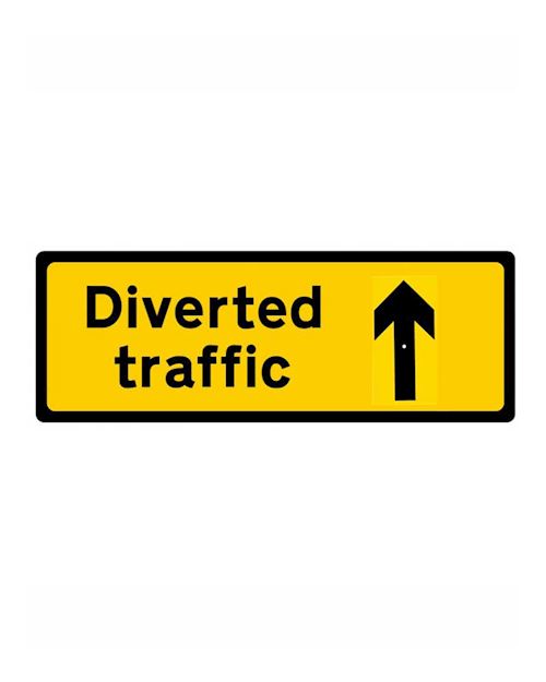 Diverted Traffic Sign In Frame Chapter 8 Red Book