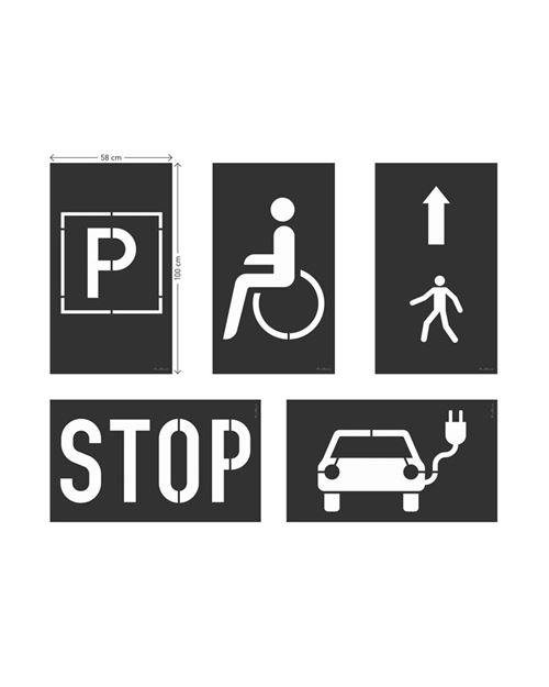 DURALINE Parking Space Floor Marking Stencil Set