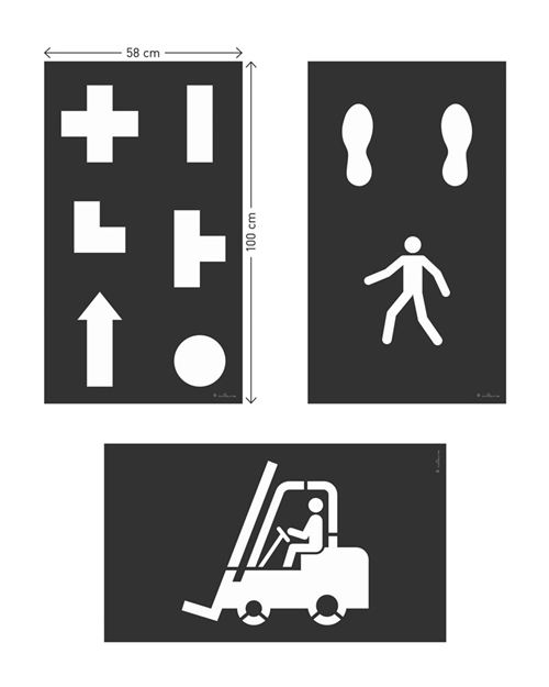 DURALINE Logistics Floor Marking Stencil Set