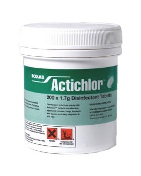 Actichlor Disinfectant Chlorine Tablets 200 X 1.7g