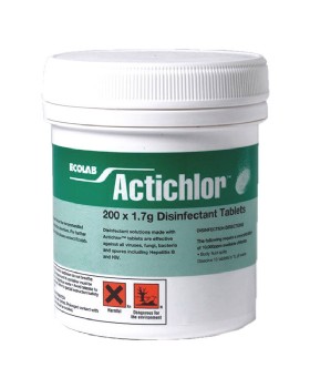 Actichlor Disinfectant Chlorine Tablets 200 X 1.7g