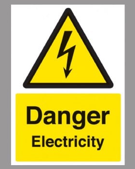 Danger Electricity Sign Self Adhesive Vinyl