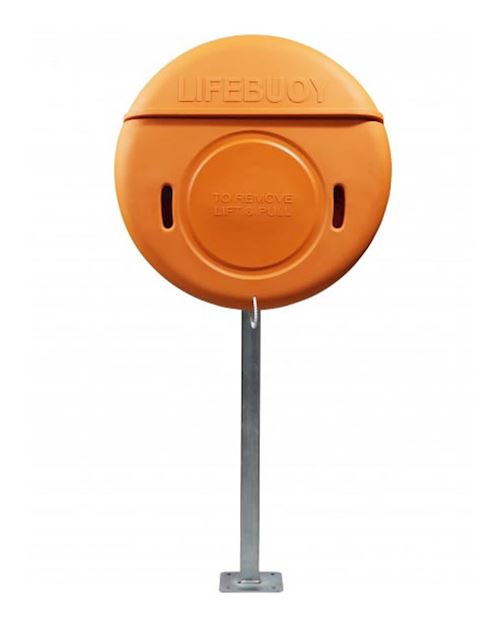Lifebuoy Cabinet For 30 Inch Lifebuoys With Surface Mounted Post
