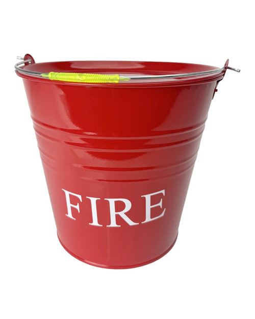 Fire Bucket Metal Red