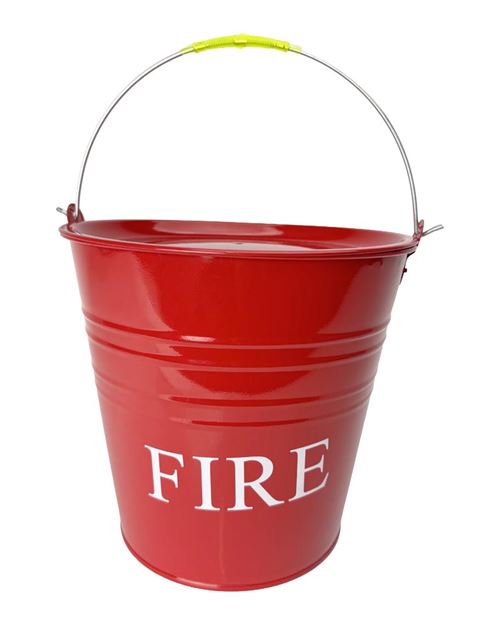 Fire Bucket Metal Red