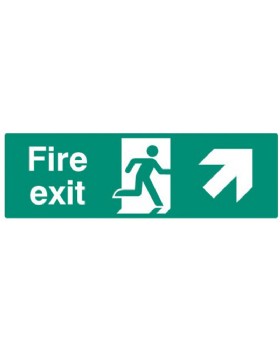 Fire Exit Up Right Sign