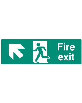 Fire Exit Up Left Sign