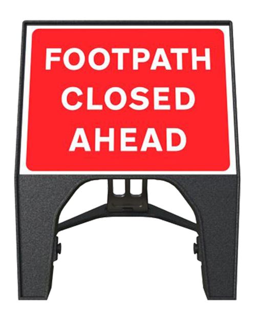 Footpath Closed Ahead Road Q Sign