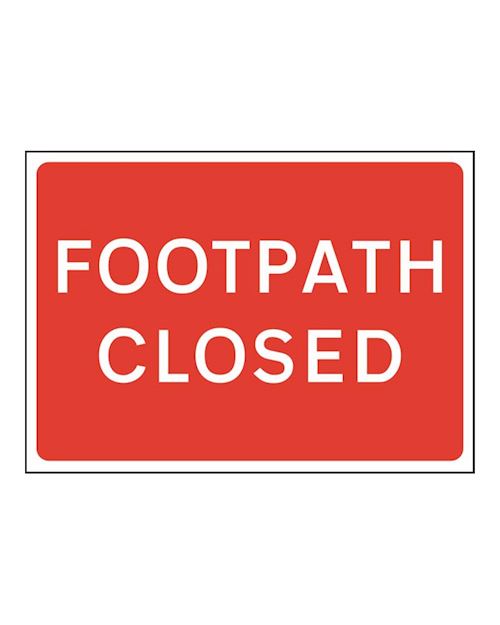 Quickfit Footpath Closed Sign Plate (face only)