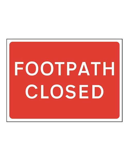 Quickfit Footpath Closed Sign Plate (face only)