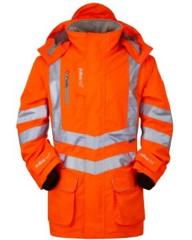 High Visibility Unlined Breathable Storm Coat Class 3
