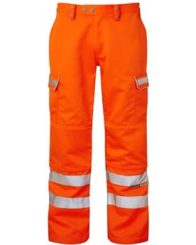 Hi Vis Orange Network Rail Trousers - RIS-3279-TOM Regular Leg