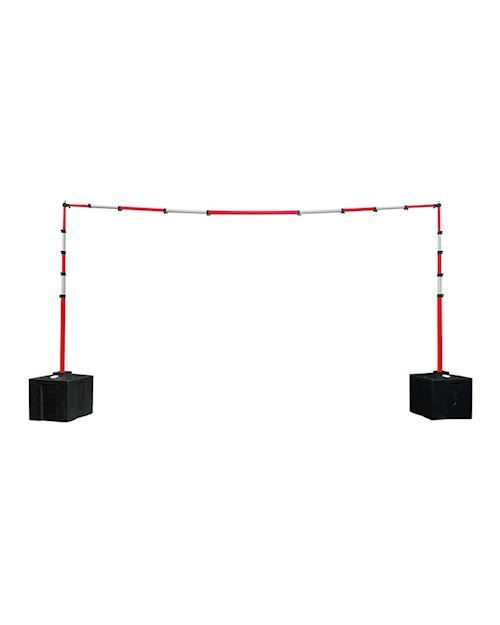 Overhead Cable Goal Posts With Solid - Telescopic Crossbar