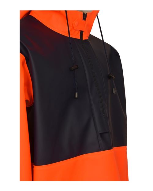 Hi-Vis Anorak In Heavy PU Quality - Oilskin